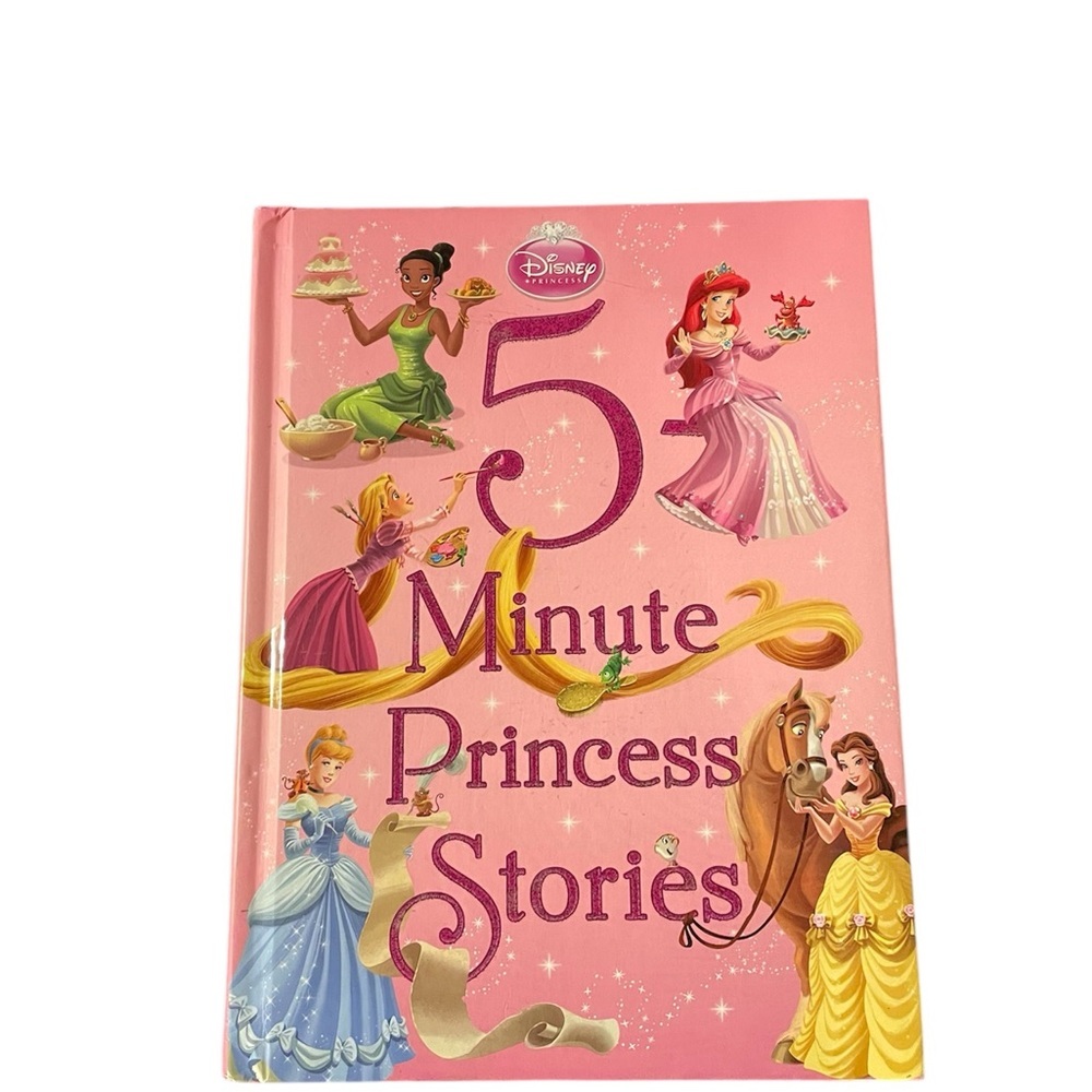 Disney's 5 Minutes Princess Stories Book Belle, Ariel, Aurora, Cinderella, Tiana